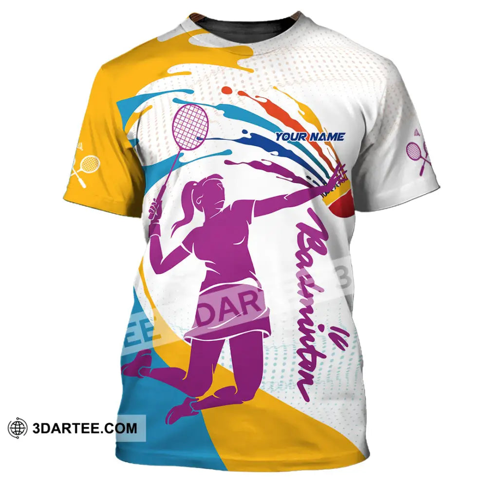 Unisex Shirt - Custom Badminton 3D Shirt T-Shirt / S T-shirt
