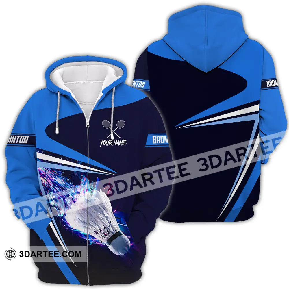 Unisex Shirt - Custom Badminton 3D Shirt Zipper Hoodie / S T-shirt