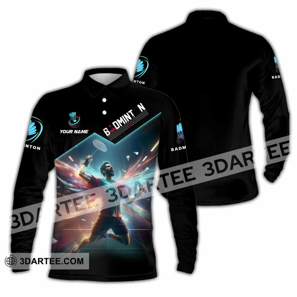 Unisex Shirt - Custom Badminton Shirt - Long Sleeve Polo / S - T-shirt