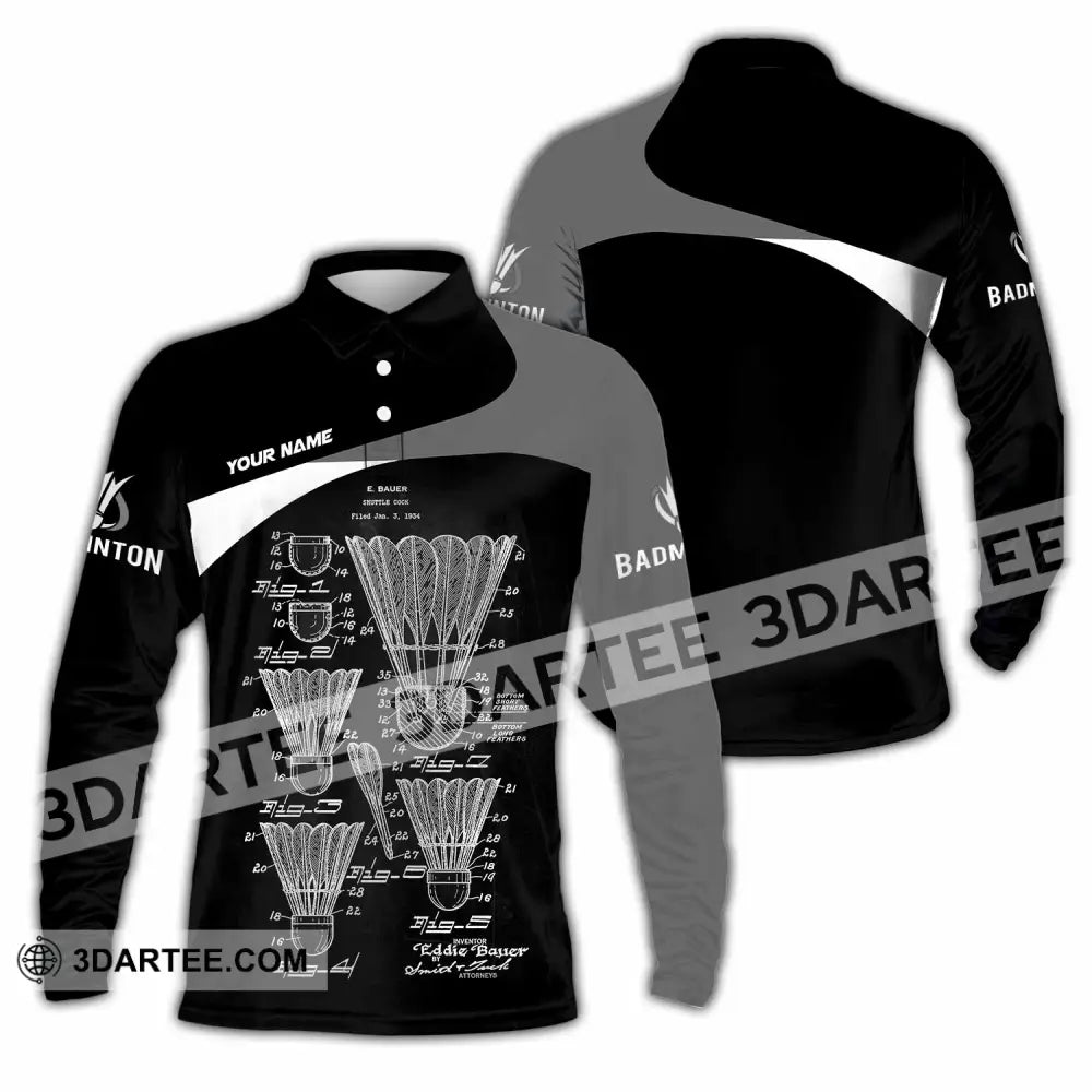 Unisex Shirt - Custom Badminton Shirt - Long Sleeve Polo / S - T-shirt