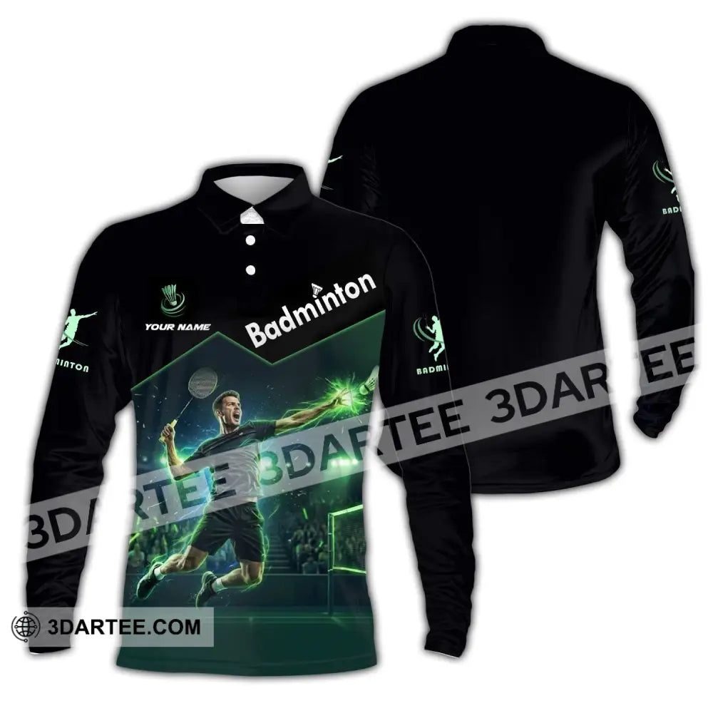 Unisex Shirt - Custom Badminton Shirt - Long Sleeve Polo / S - T-shirt