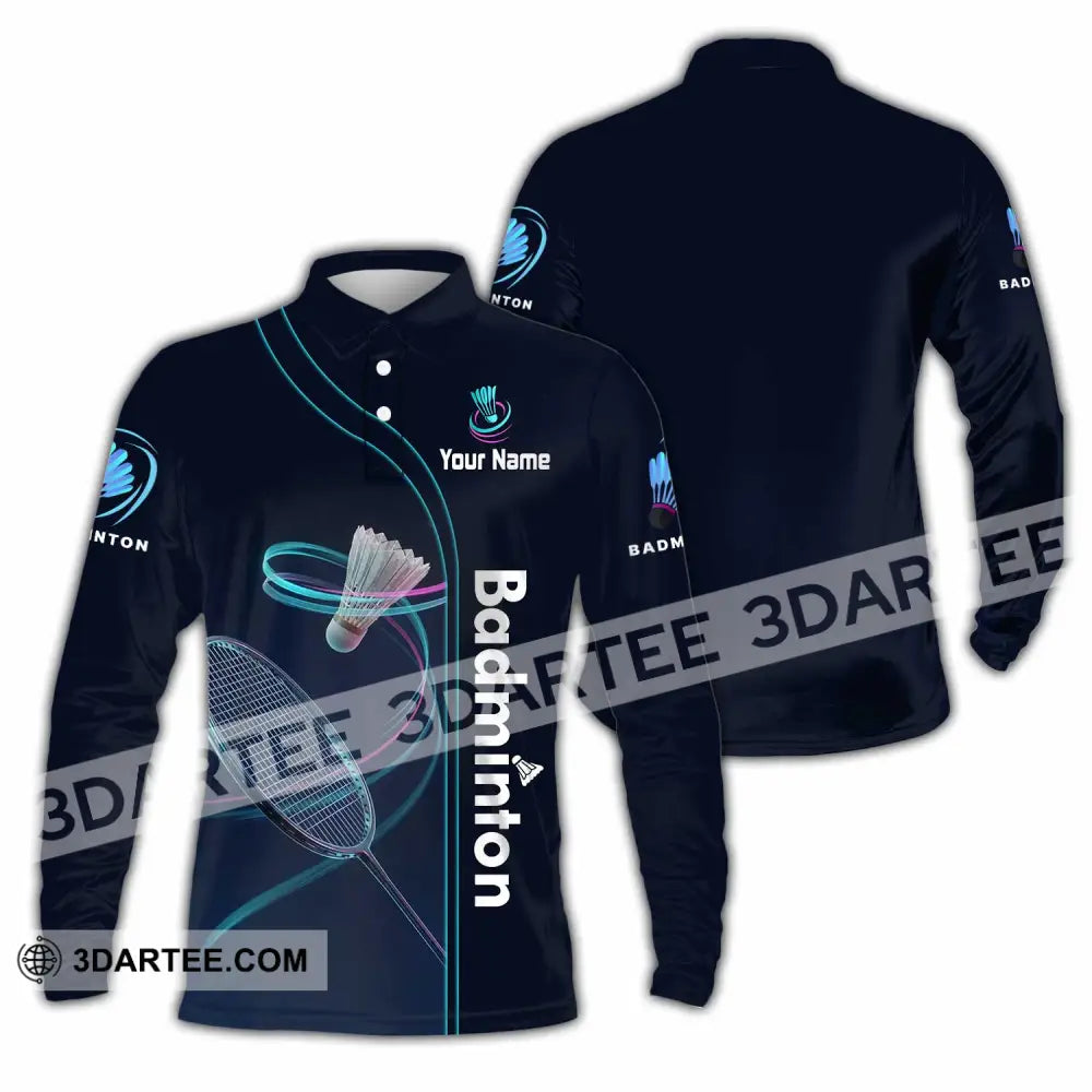 Unisex Shirt - Custom Badminton Shirt - Long Sleeve Polo / S - T-shirt