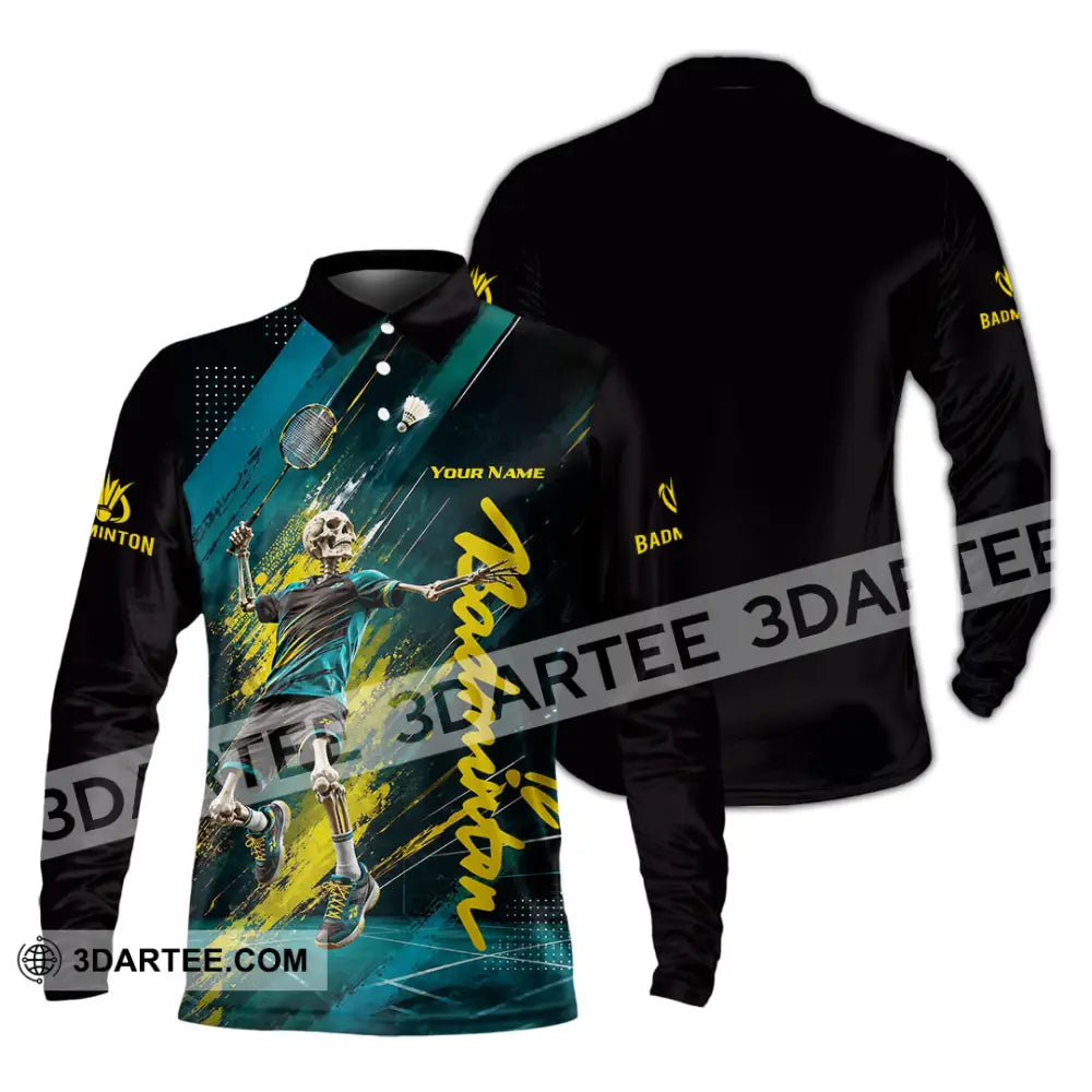 Unisex Shirt - Custom Badminton Shirt - Long Sleeve Polo / S - T-shirt