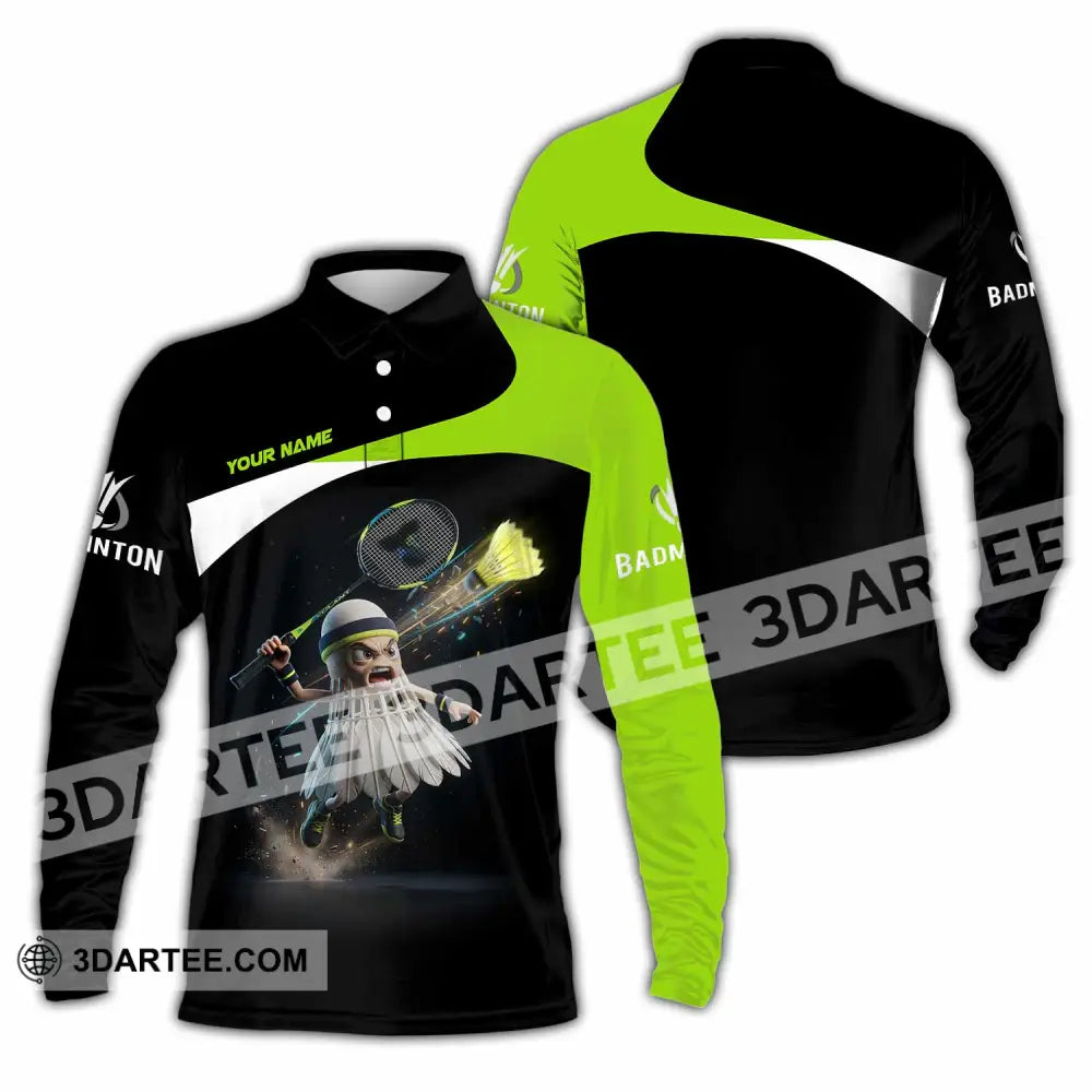 Unisex Shirt - Custom Badminton Shirt - Long Sleeve Polo / S - T-shirt