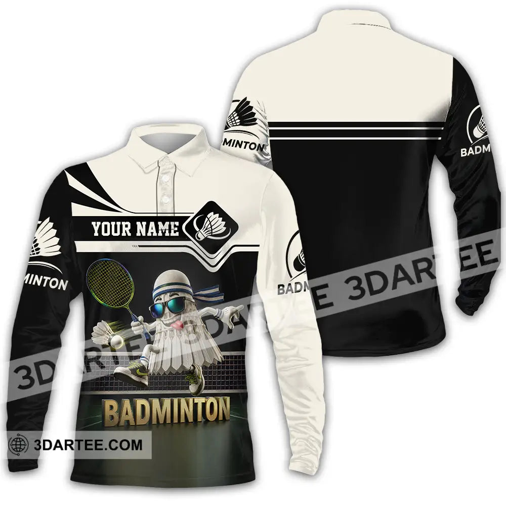 Unisex Shirt - Custom Badminton Shirt - Long Sleeve Polo / S - T-shirt