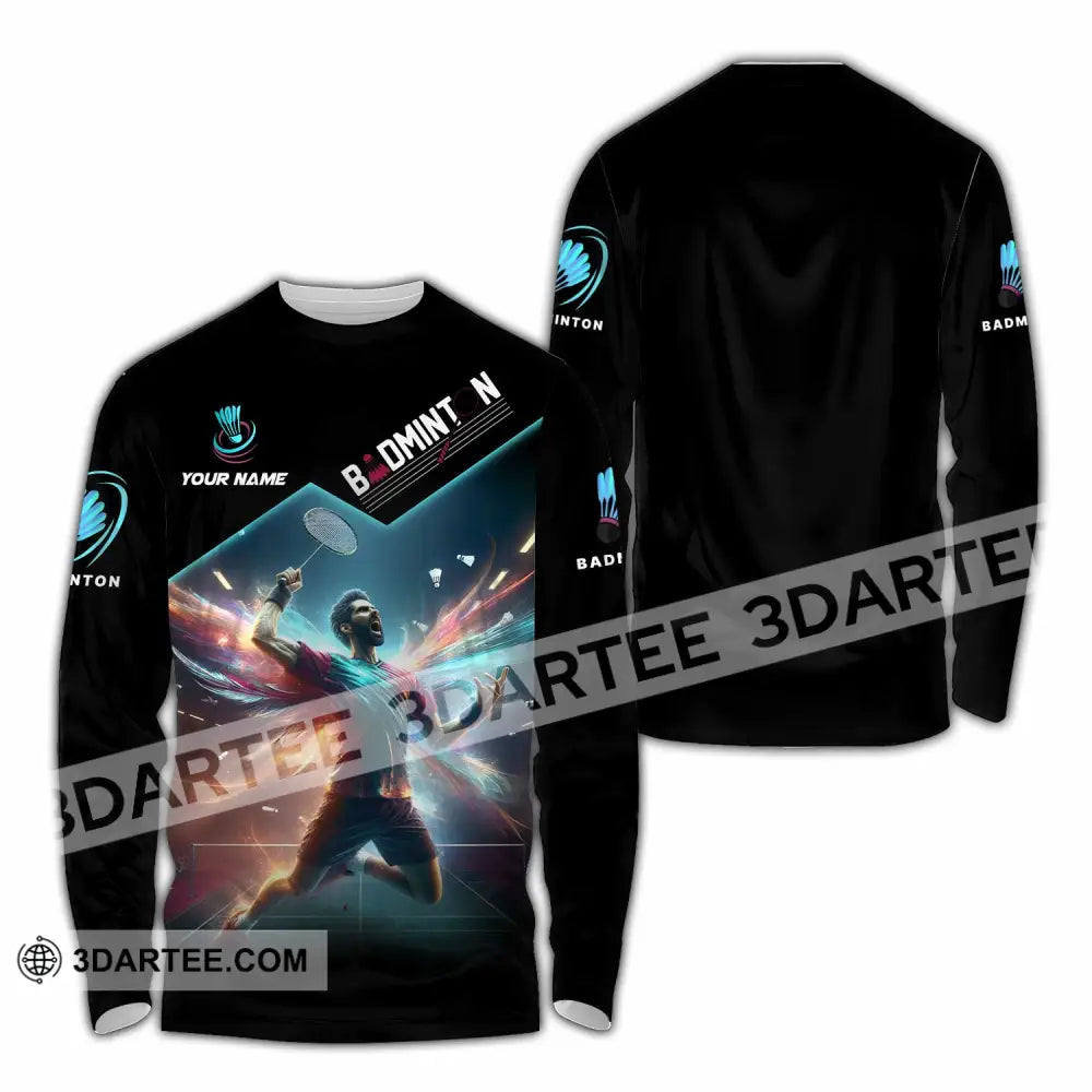 Unisex Shirt - Custom Badminton Shirt - Long Sleeve Shirt / S - T-shirt