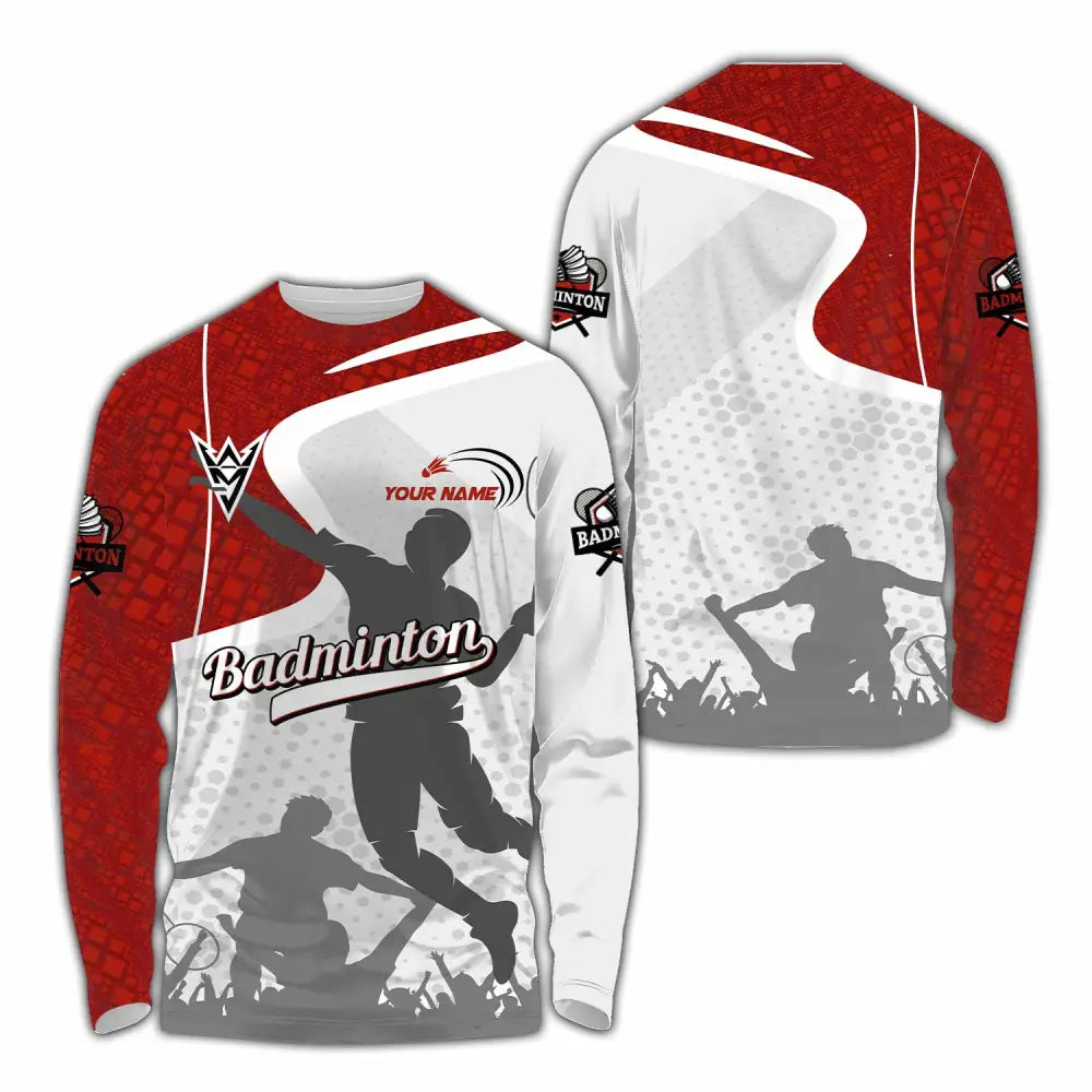 Unisex Shirt - Custom Badminton Shirt Long Sleeve Shirt / S T-shirt