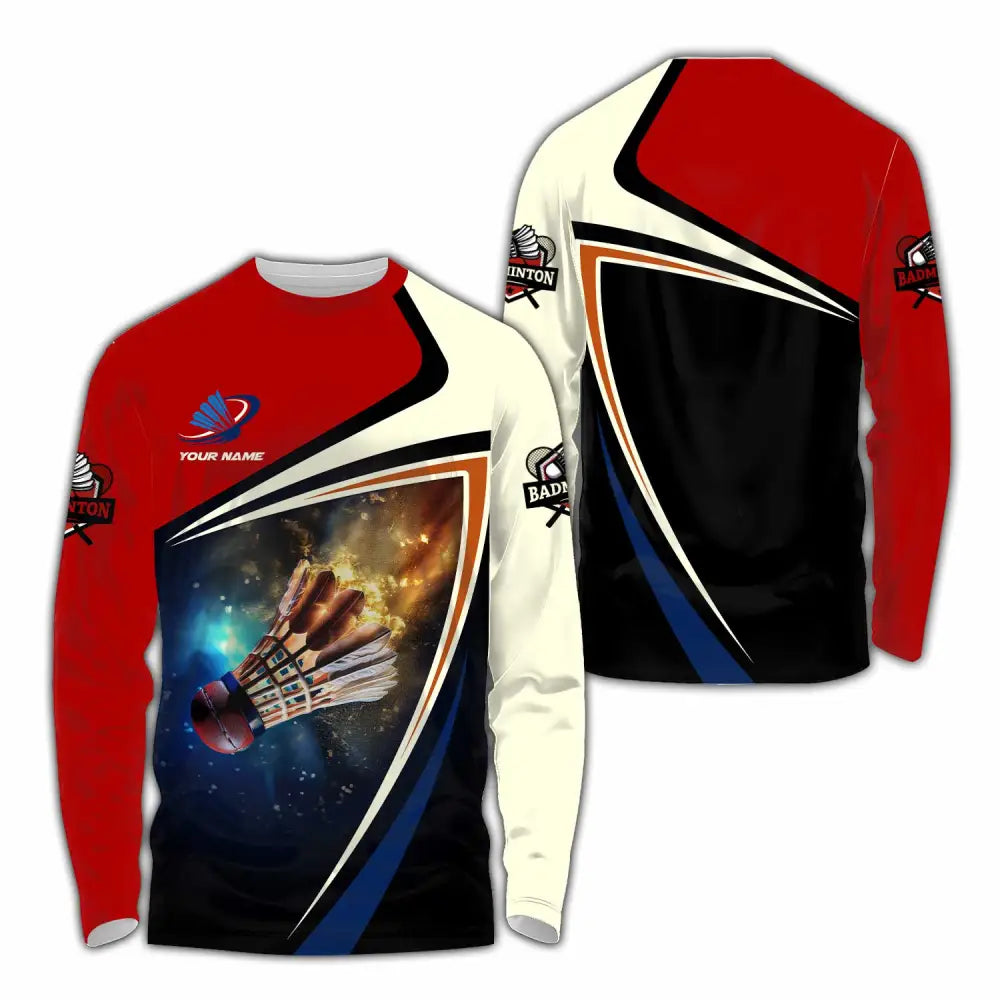 Unisex Shirt - Custom Badminton Shirt Long Sleeve Shirt / S T-shirt