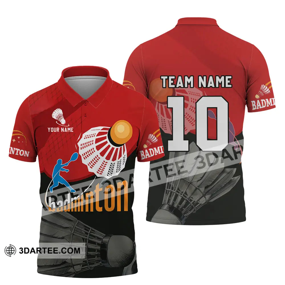 Unisex Shirt - Custom Badminton Player Shirt Polo Shirt / S T-shirt