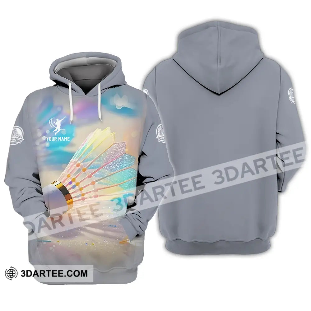 Unisex Shirt Custom Badminton Sport Shirt Hoodie / S T shirt