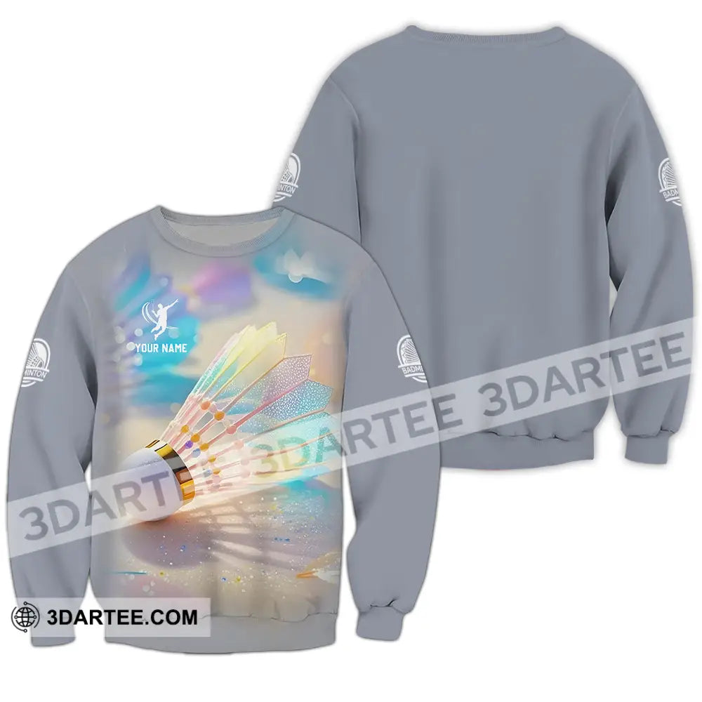 Unisex Shirt Custom Badminton Sport Shirt Long Sleeve / S T shirt