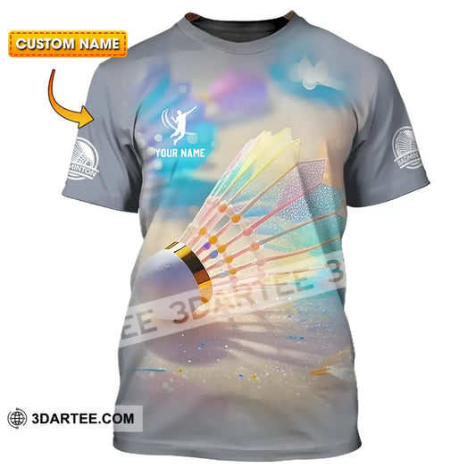 Unisex Shirt Custom Badminton Sport Shirt T shirt