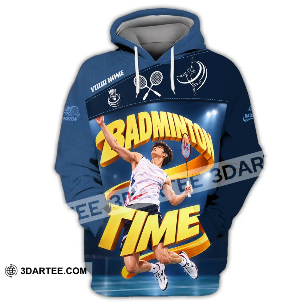 Unisex Shirt - Custom Badminton Time Shirt - Hoodie / S - T-shirt