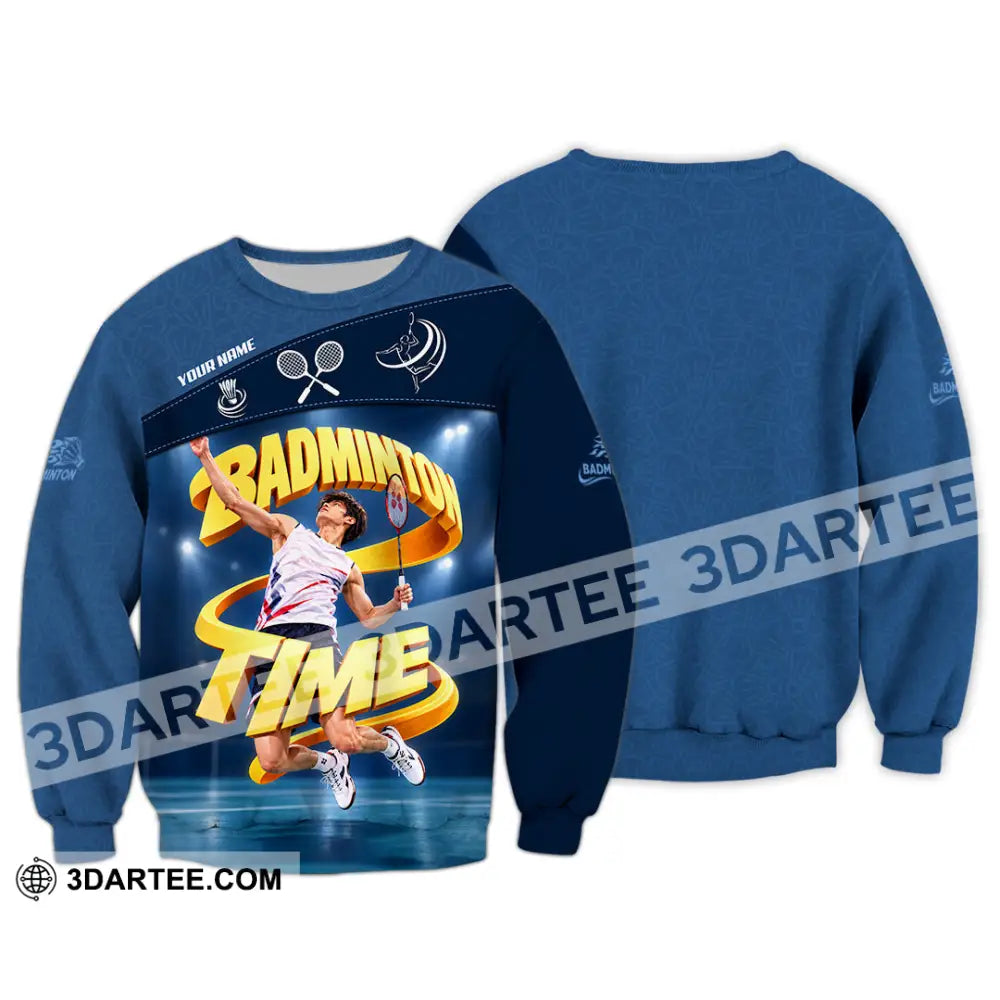 Unisex Shirt - Custom Badminton Time Shirt - Long Sleeve / S - T-shirt