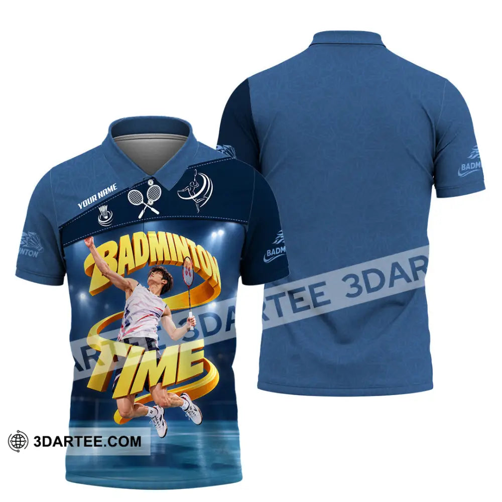 Unisex Shirt - Custom Badminton Time Shirt - Polo Shirt / S - T-shirt