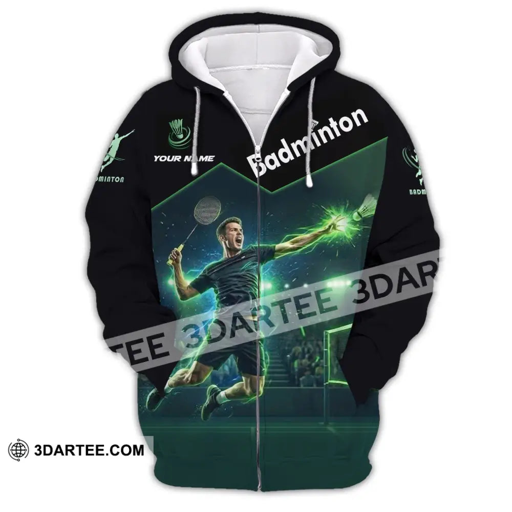 Unisex Shirt - Custom Badminton Shirt - Zipper Hoodie / S - T-shirt
