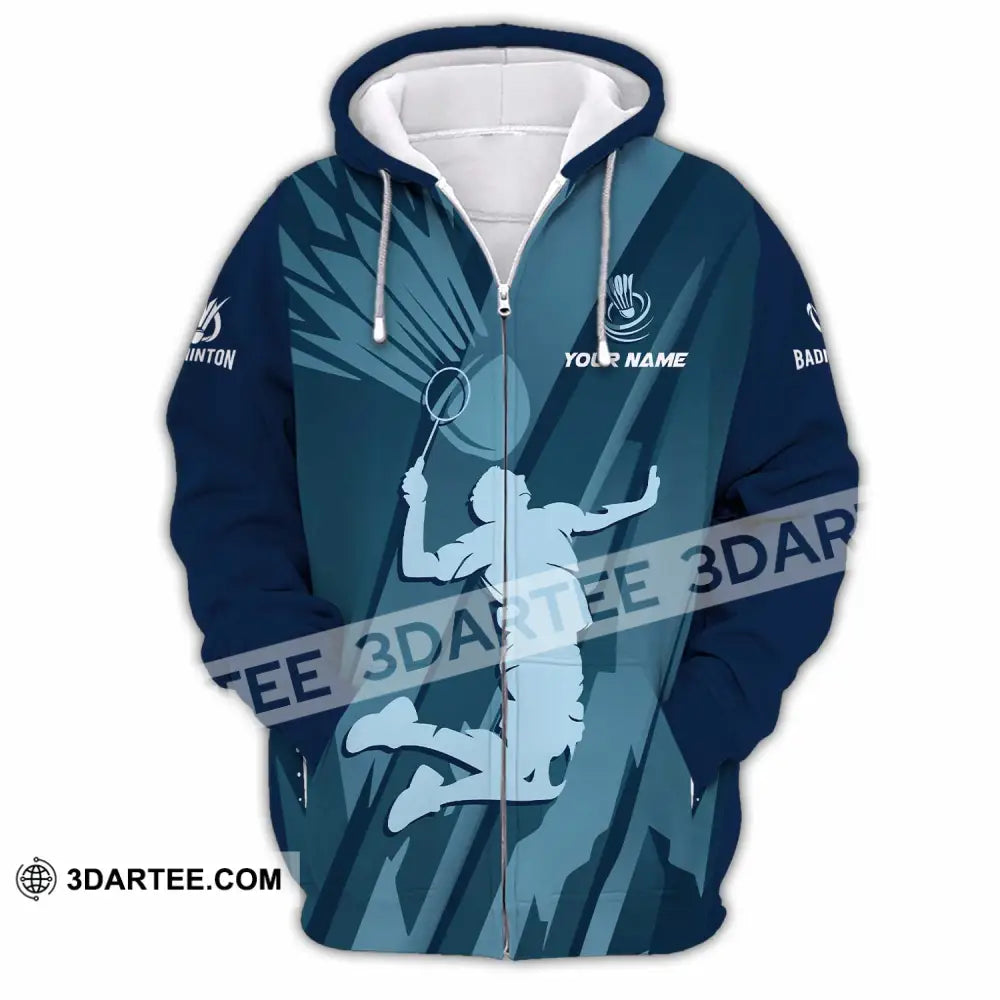 Unisex Shirt - Custom Badminton Shirt - Zipper Hoodie / S - T-shirt