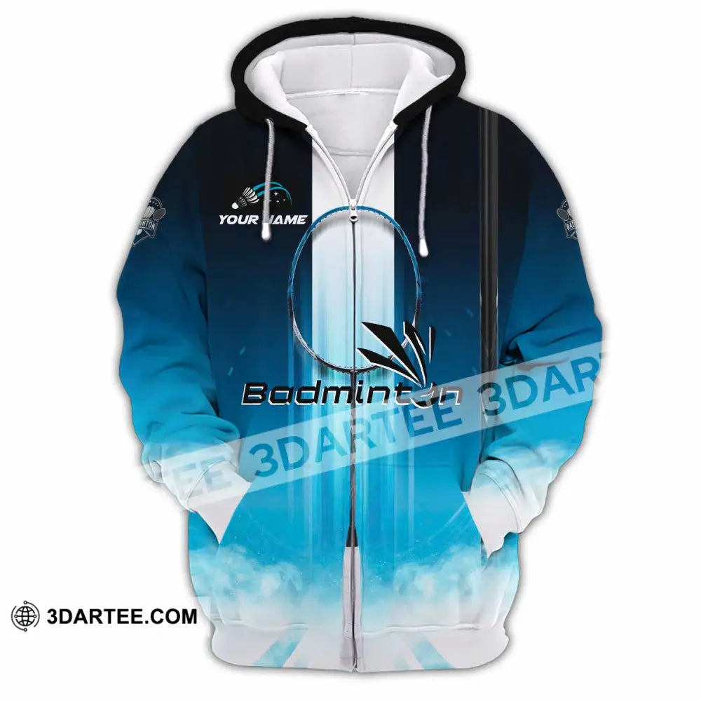 Unisex Shirt - Custom Badminton Shirt - Zipper Hoodie / S - T-shirt