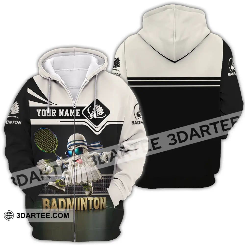 Unisex Shirt - Custom Badminton Shirt - Zipper Hoodie / S - T-shirt
