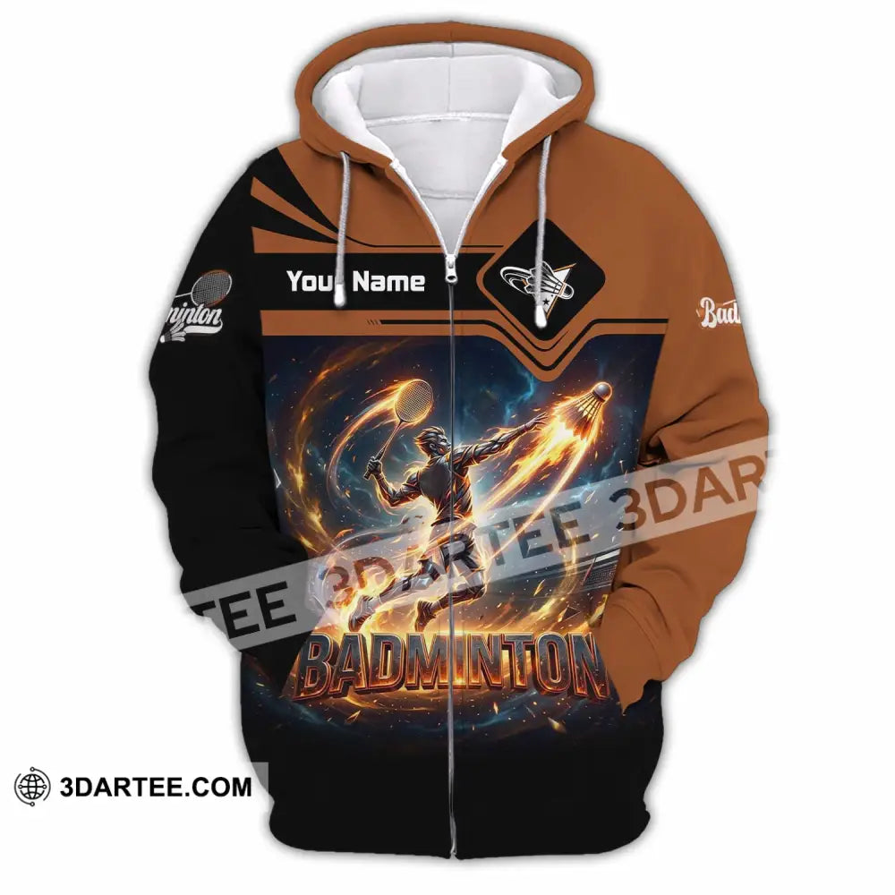 Unisex Shirt - Custom Badminton Shirt - Zipper Hoodie / S - T-shirt