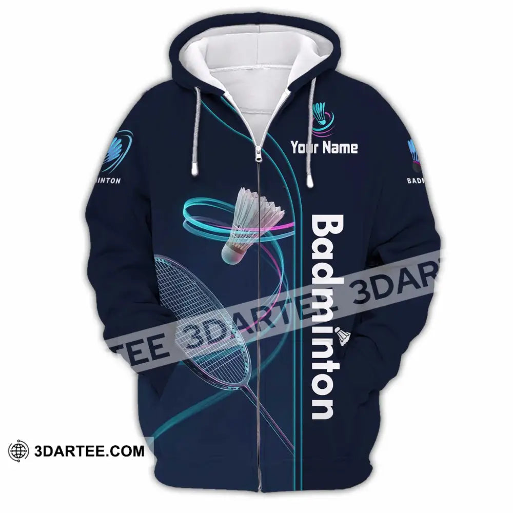 Unisex Shirt - Custom Badminton Shirt - Zipper Hoodie / S - T-shirt