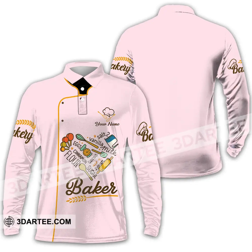 Unisex Shirt Custom Baker Shirt Long Sleeve Polo / S T shirt