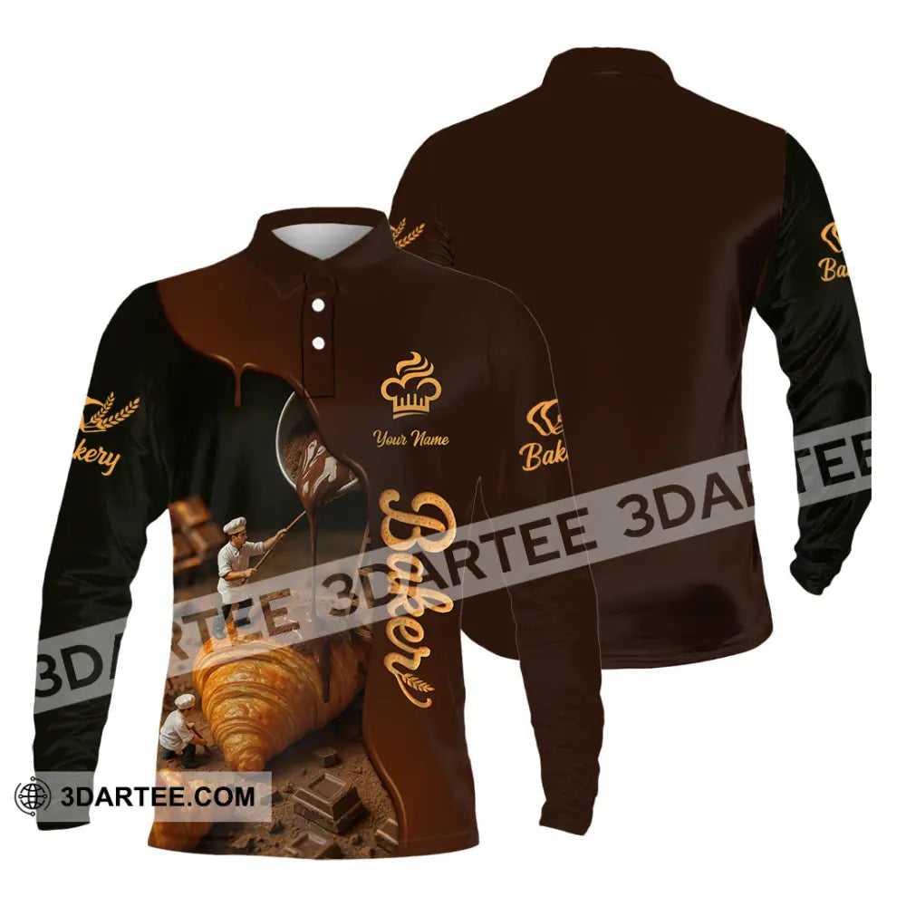 Unisex Shirt - Custom Baker Shirt Long Sleeve Polo / S T-shirt