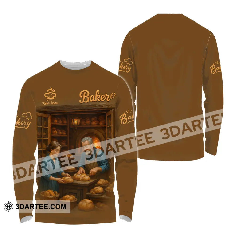 Unisex Shirt - Custom Baker Shirt Long Sleeve Shirt / S T-shirt