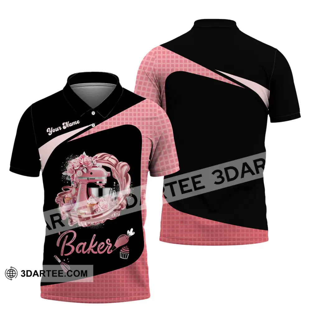 Unisex Shirt - Custom Baker Love Baking Shirt Polo Shirt / S T-shirt