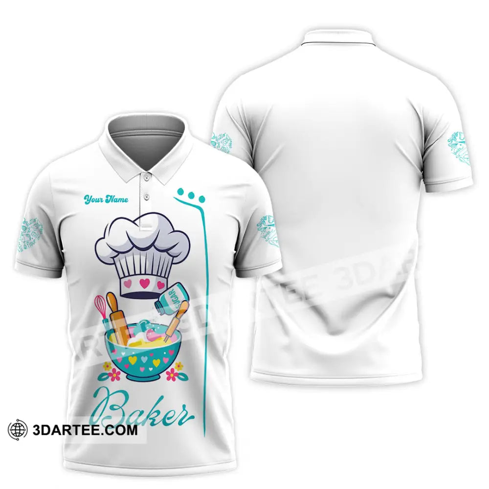 Unisex Shirt - Custom Baker Love Baking Shirt Polo Shirt / S T-shirt