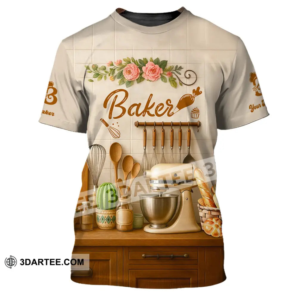 Unisex Shirt - Custom Baker Love Baking Shirt T-Shirt / S T-shirt