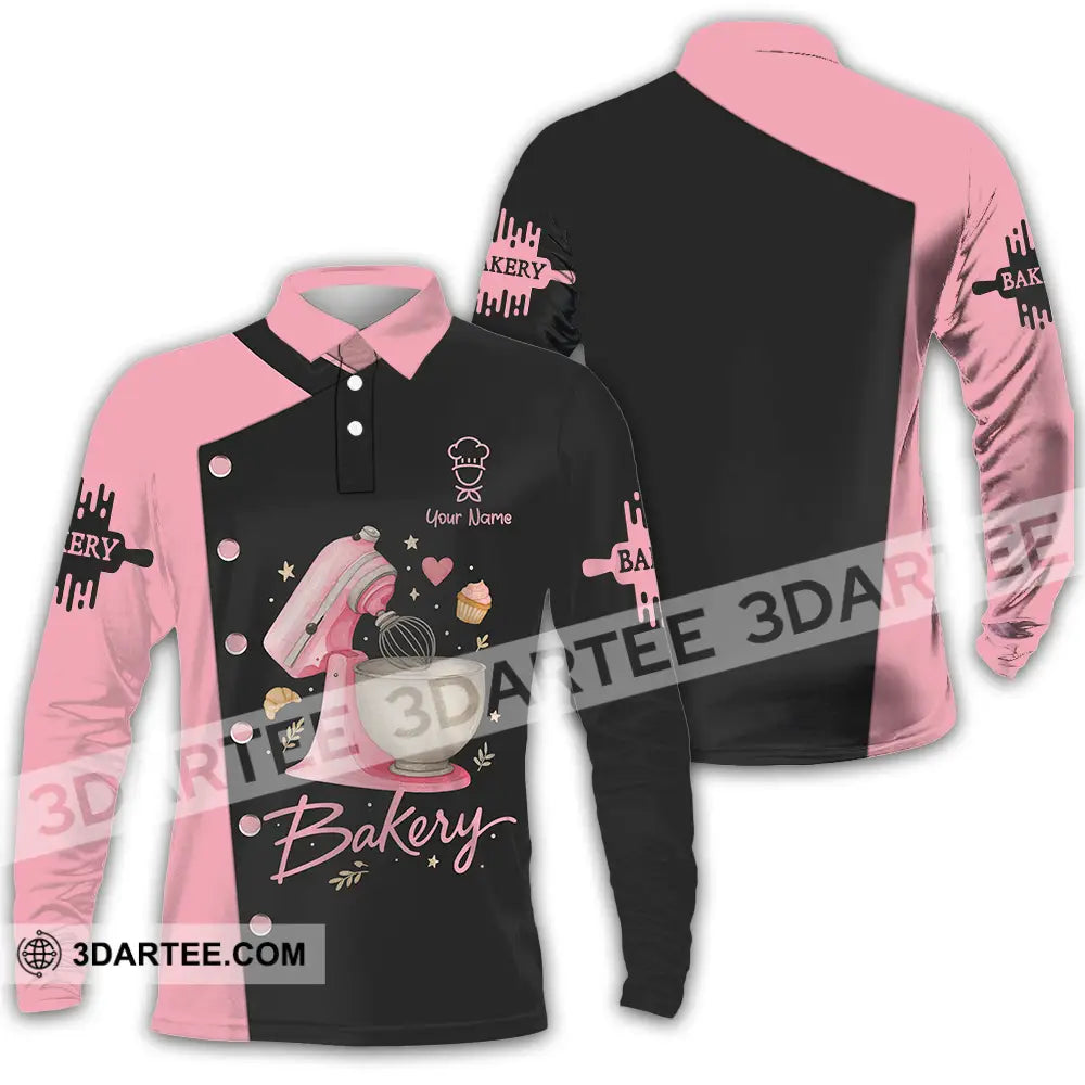 Unisex Shirt - Custom Baker Lover Shirt Long Sleeve Polo / S T-shirt