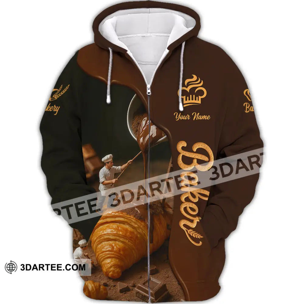 Unisex Shirt - Custom Baker Shirt Zipper Hoodie / S T-shirt