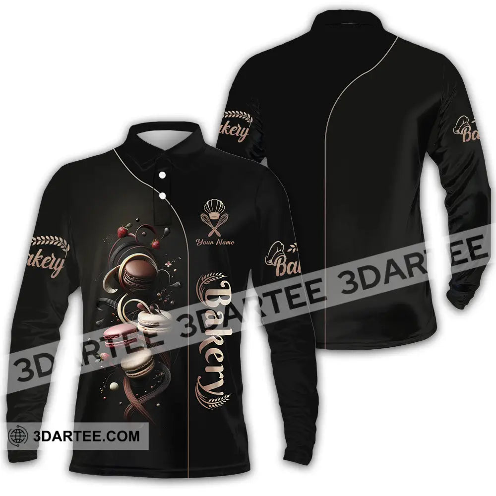 Unisex Shirt - Custom Bakery 3D Shirt - Long Sleeve Polo / S - T-shirt