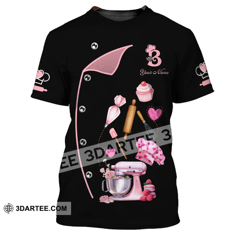 Unisex Shirt - Custom Bakery Black & Pink Cute Shirt T-Shirt / S T-shirt