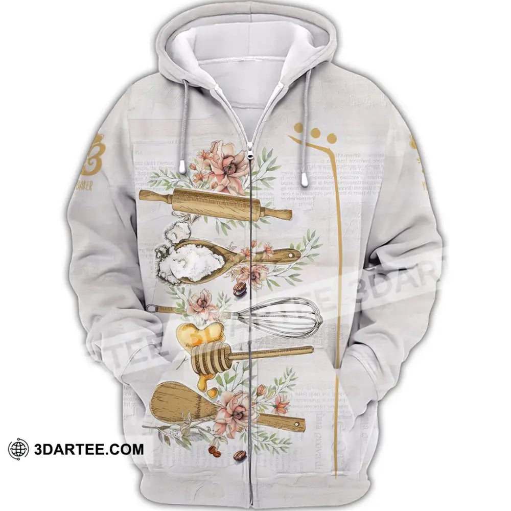 Unisex Shirt - Custom Baking Shirt Zipper Hoodie / S T-shirt