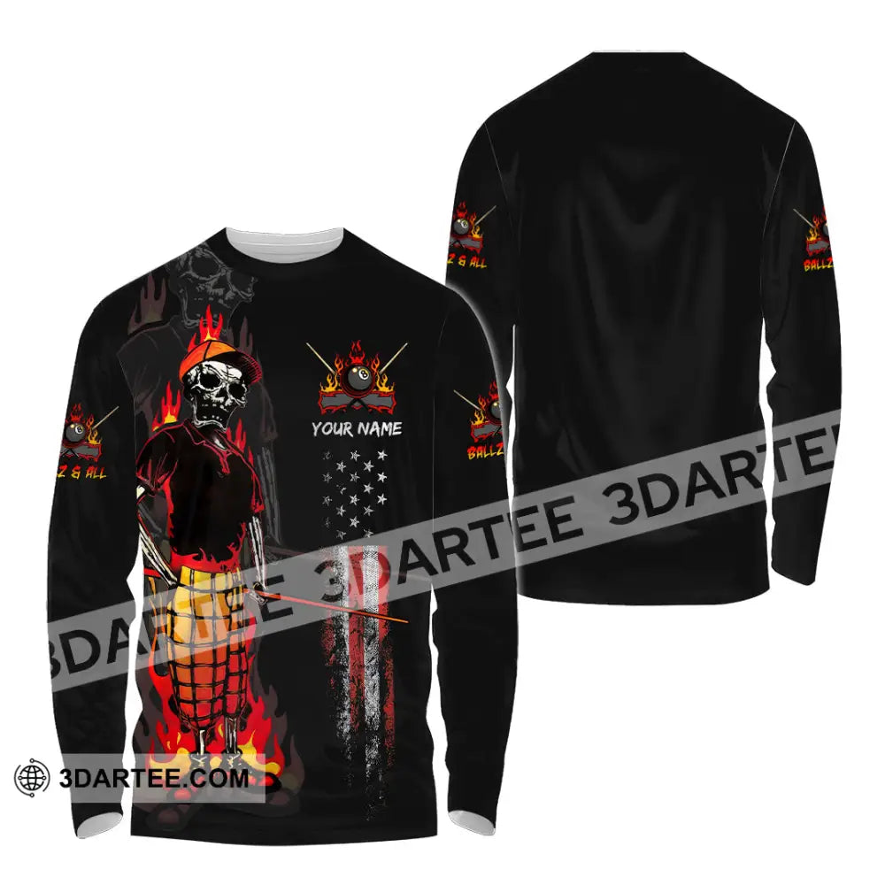 Unisex Shirt - Custom Ballz & All 3D Shirt Long Sleeve Shirt / S T-shirt