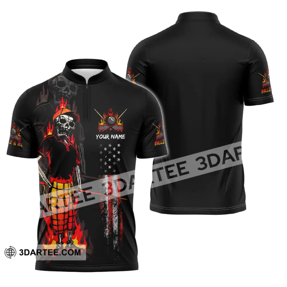 Unisex Shirt - Custom Ballz & All 3D Shirt Zipper Polo Shirt / S T-shirt