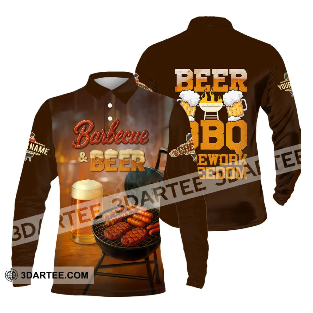 Unisex Shirt - Custom Barbecue Shirt Long Sleeve Polo / S T-shirt