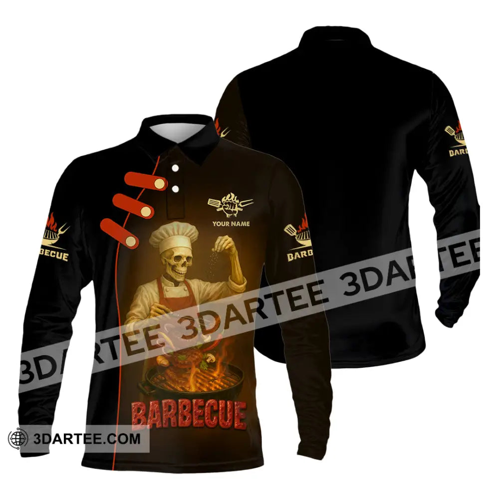 Unisex Shirt - Custom Barbecue Shirt Long Sleeve Polo / S T-shirt