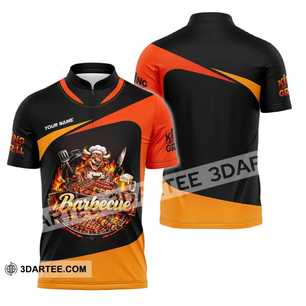 Unisex Shirt - Custom Barbecue Shirt - Zipper Polo Shirt / S - T-shirt