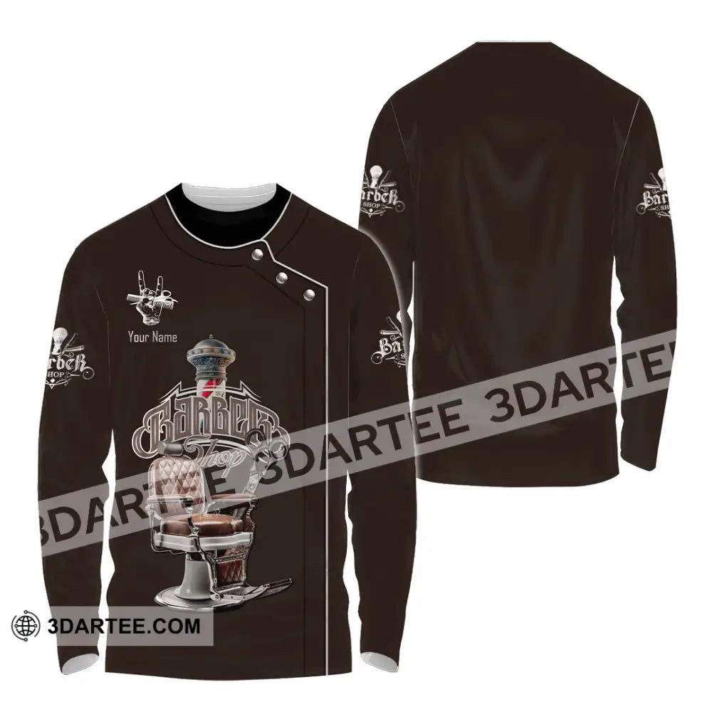 Unisex Shirt Custom Barber Shirt Long Sleeve Shirt / S T shirt