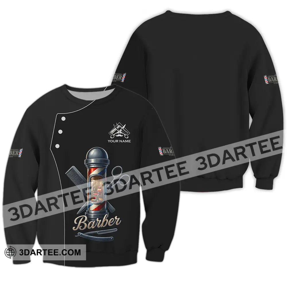 Unisex Shirt Custom Barber Shirt Long Sleeve / S T shirt