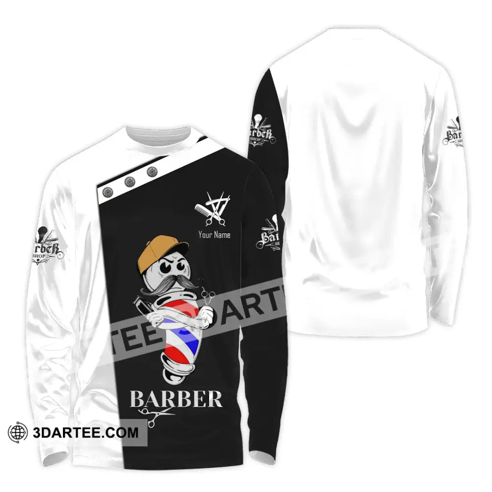 Unisex Shirt Custom Barber Shirt Long Sleeve Shirt / S T shirt