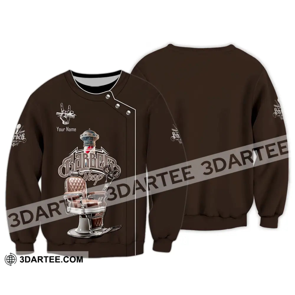 Unisex Shirt Custom Barber Shirt Long Sleeve / S T shirt