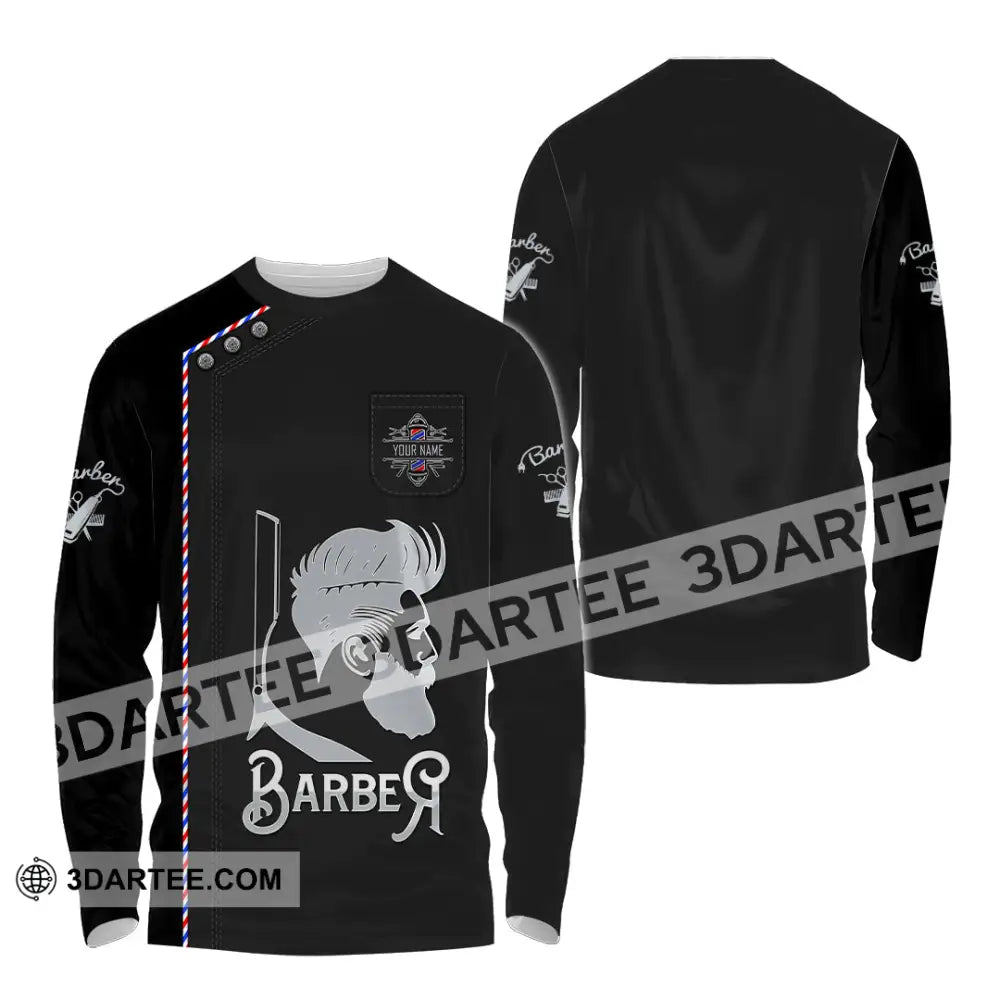 Unisex Shirt Custom Barber Shirt Long Sleeve Shirt / S T shirt