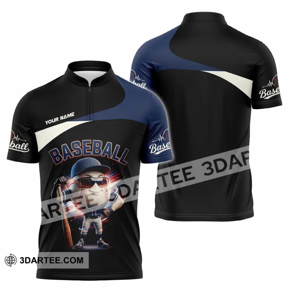 Unisex Shirt - Custom Baseball Shirt - Zipper Polo Shirt / S - T-shirt
