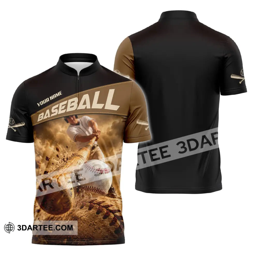 Unisex Shirt - Custom Baseball Shirt - Zipper Polo Shirt / S - T-shirt