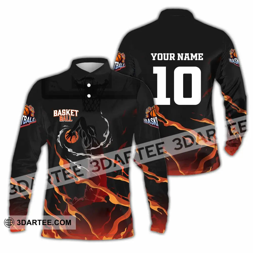 Unisex Shirt - Custom Basketball 3D Shirt Long Sleeve Polo / S T-shirt