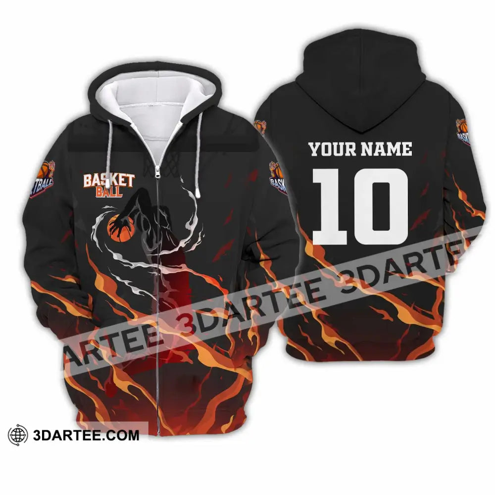 Unisex Shirt - Custom Basketball 3D Shirt Zipper Hoodie / S T-shirt